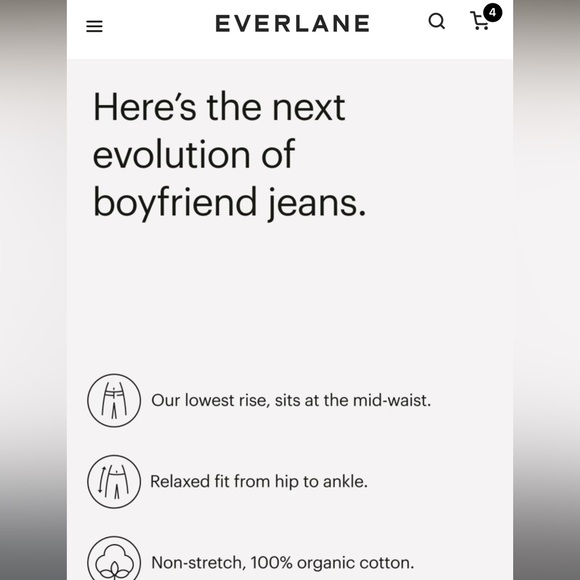 NWT Everlane Jeans The Relaxed Straight Fit Organic cotton - Picture 6 of 16